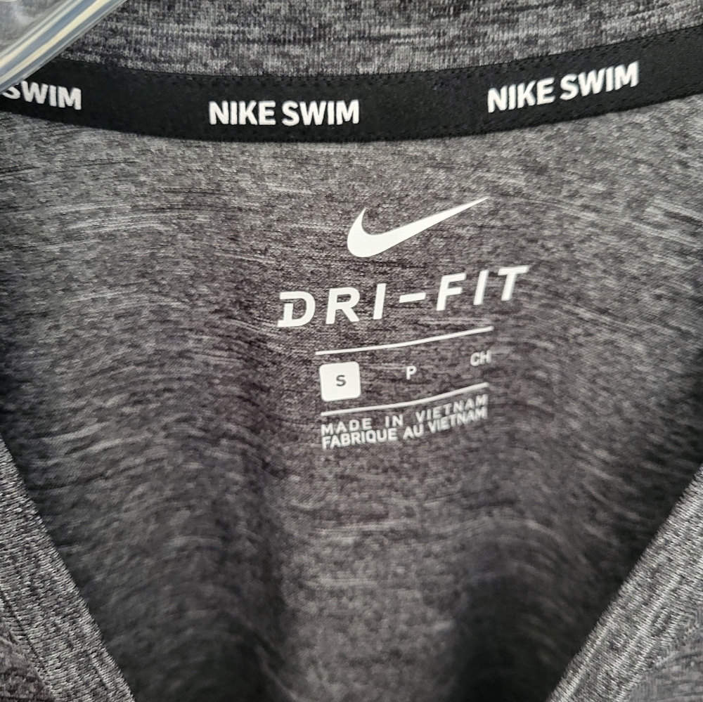Nike Mens Dri Fit‎ Gray Hydroguard Long Sleeve Shirt UPF 40 Size Small New - Picture 7 of 7